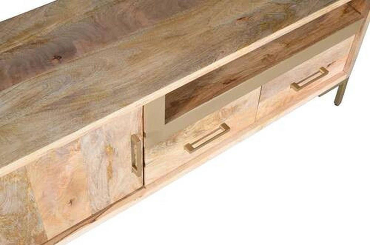 COMODĂ JOASĂ 145/57/40 cm  - culoare natur, Natur, metal/lemn (145/57/40cm) - MID.YOU