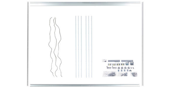 MONTAGEPAKET Chromfarben  - Chromfarben, KONVENTIONELL, Kunststoff/Metall (270/210cm) - Hom`in