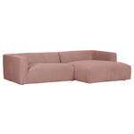 ECKSOFA in Chenille Altrosa  280/175 cm  - Schwarz/Altrosa, Design, Kunststoff/Textil (280/175cm) - Landscape