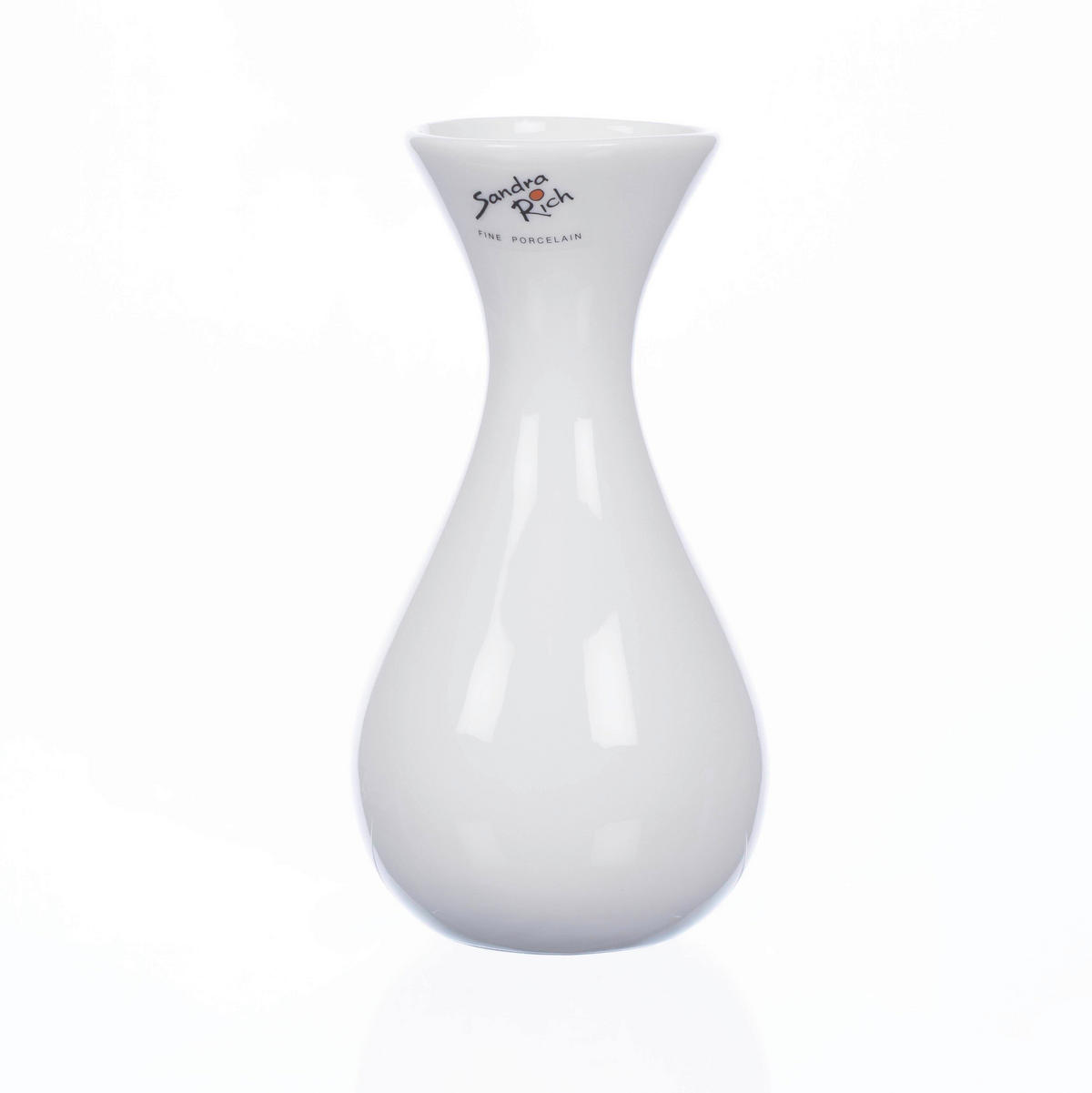 VASE 17 cm  - Weiß, Basics, Keramik (8/17cm)