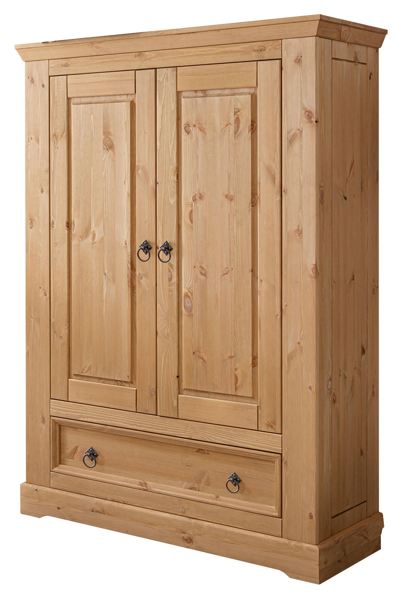 KLEIDERSCHRANK 106/150/42 cm 2-türig Eichefarben  - Eichefarben/Schwarz, KONVENTIONELL, Holz/Metall (106/150/42cm) - Livetastic
