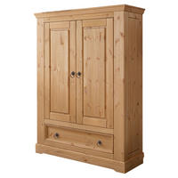KLEIDERSCHRANK 106/150/42 cm 2-türig Eichefarben  - Eichefarben/Schwarz, KONVENTIONELL, Holz/Metall (106/150/42cm) - Livetastic