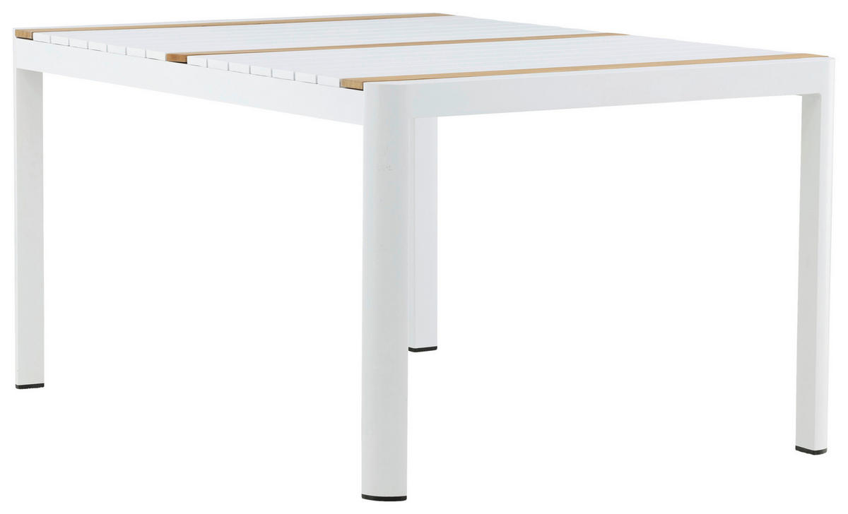 GARTENTISCH 90/75/150 cm  - Weiß, KONVENTIONELL, Holz/Metall (90/75/150cm) - Gardenson