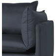 ECKSOFA in Samt Anthrazit  - Anthrazit/Schwarz, Design, Textil/Metall (200/241cm) - Carryhome