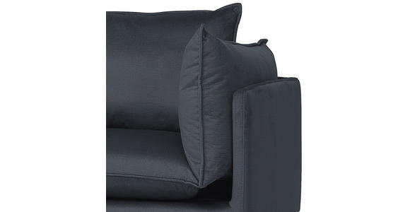 ECKSOFA in Samt Anthrazit  - Anthrazit/Schwarz, Design, Textil/Metall (200/241cm) - Carryhome