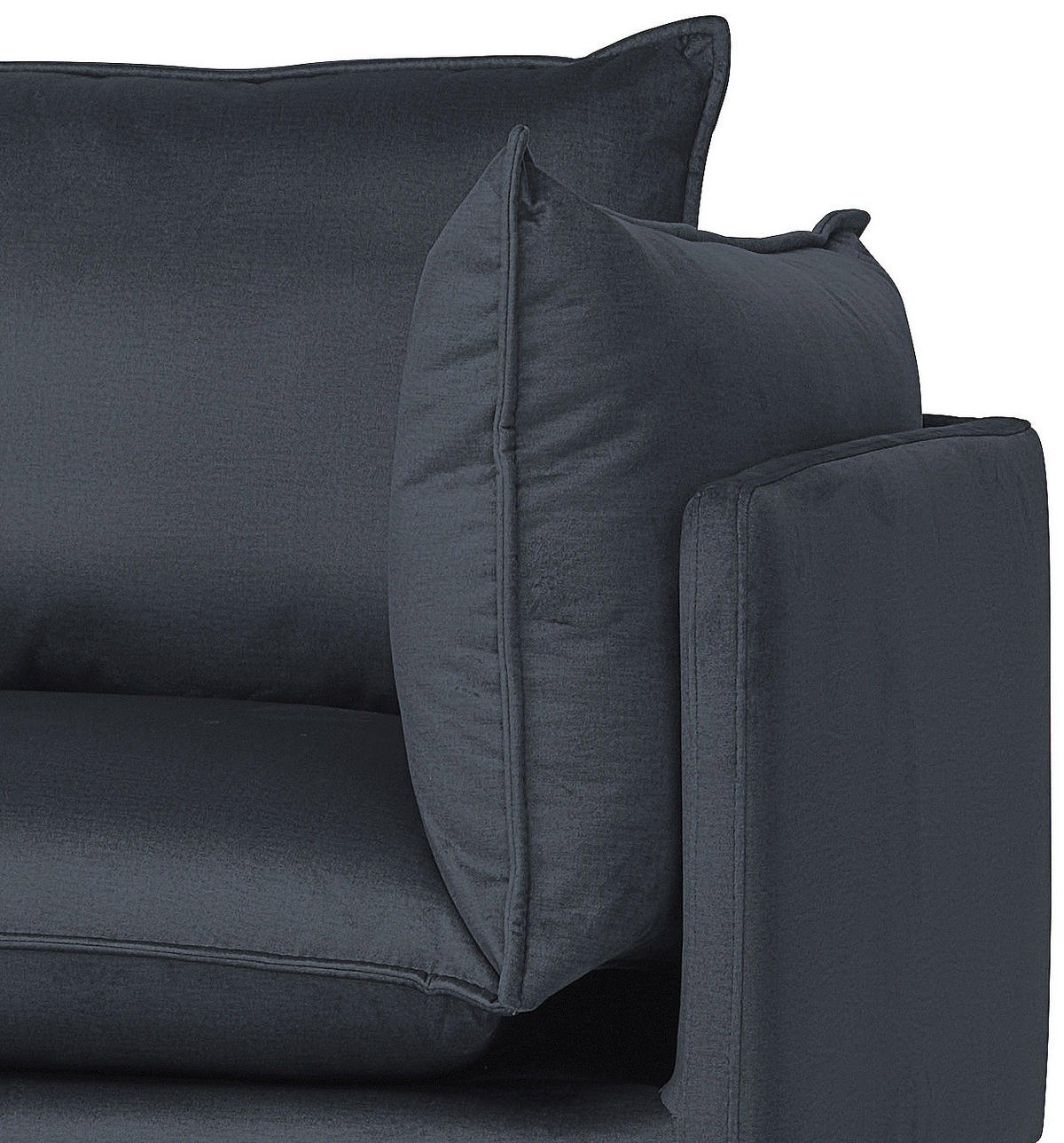 ECKSOFA Anthrazit Samt  - Anthrazit/Schwarz, Design, Textil/Metall (200/241cm) - Carryhome