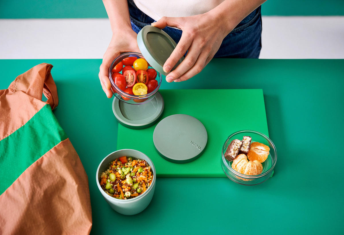 LUNCHBOX - Klar/Pastellblau, KONVENTIONELL, Kunststoff (20/10,7/10,7cm) - Mepal