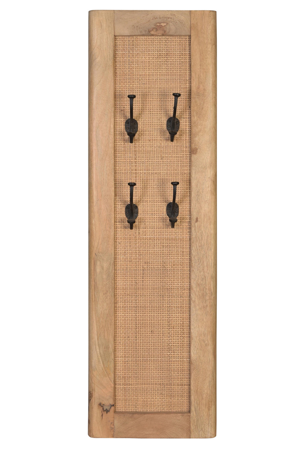 GARDEROBENPANEEL  in 35/110/8 cm  - Schwarz/Naturfarben, Design, Holz/Metall (35/110/8cm) - MID.YOU