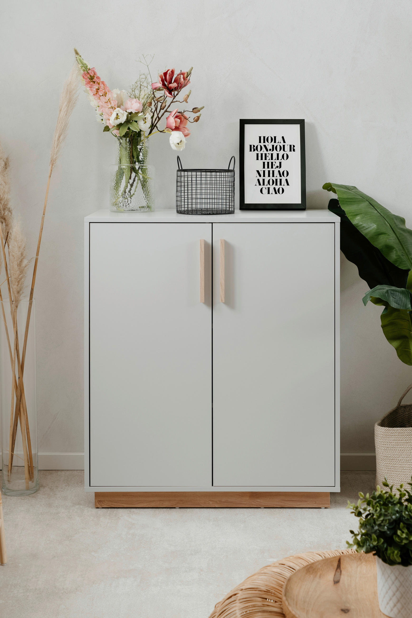 KOMMODE  in 82/94/40 cm  - Beige/Grau, KONVENTIONELL, Holzwerkstoff (82/94/40cm) - Livetastic
