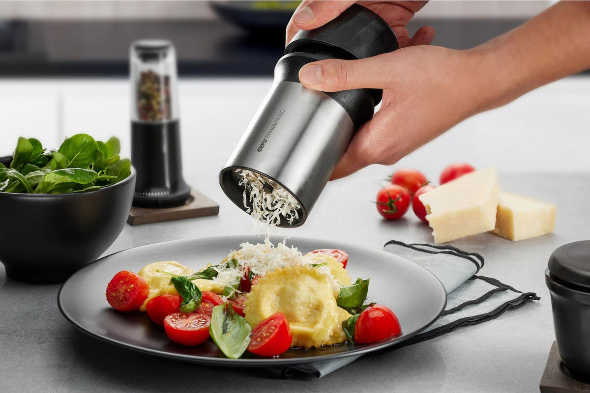 MLINČEK ZA ZAČIMBE  X-Plosion      6,2/15 cm             - barve nerjavečega jekla/črna, Design, kovina/umetna masa (6,2/15cm) - Gefu