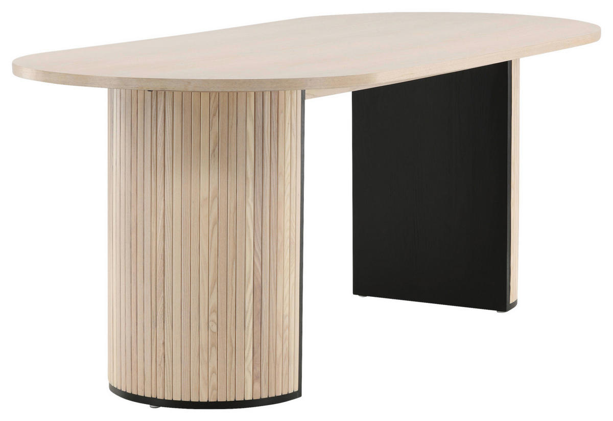 ESSTISCH in Holz, Holzwerkstoff 200/75/90 cm  - Eichefarben/Schwarz, Design, Holz/Holzwerkstoff (200/75/90cm) - Livetastic