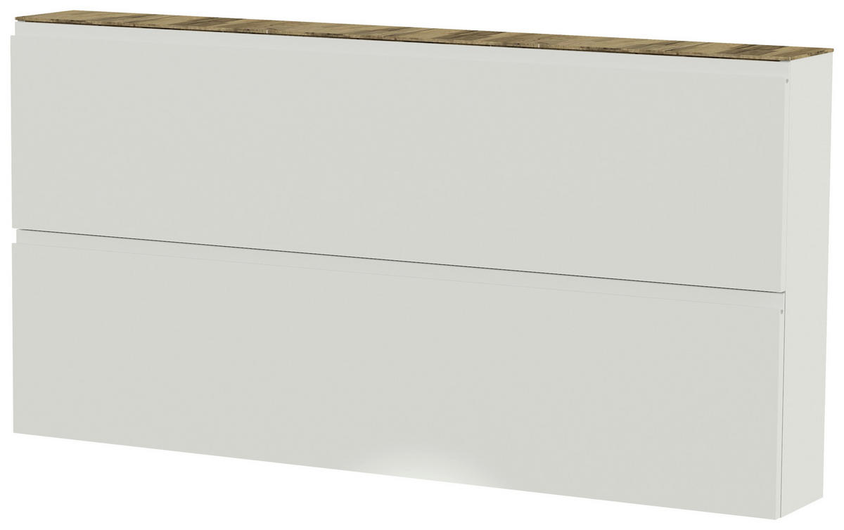 SCHUHKIPPER - Sandfarben/Weiss, Design, Holzwerkstoff (160/81/22cm) - Moderano