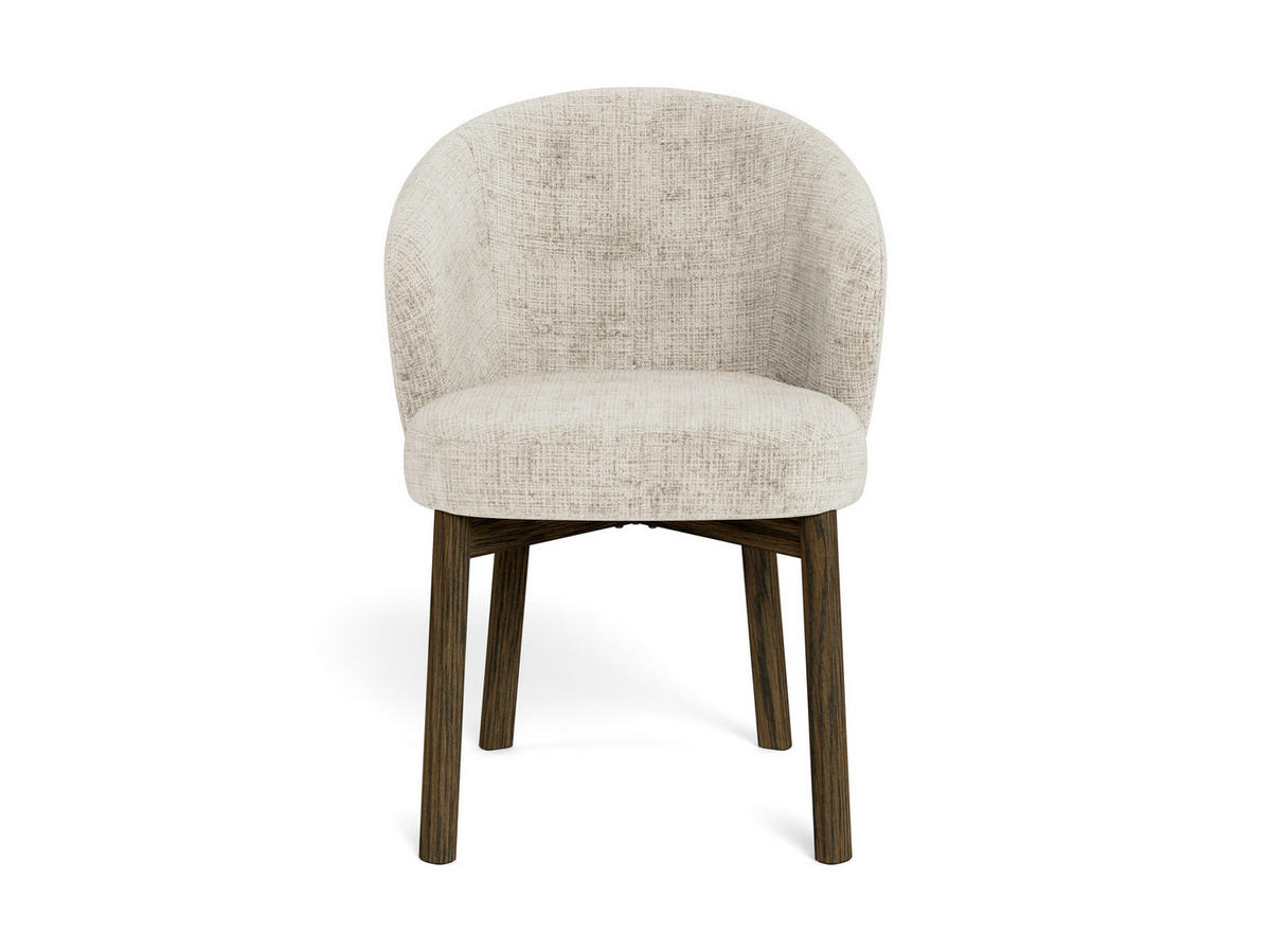 STUHL  inklusive Armlehnen Chenille  - Eichefarben/Beige, MODERN, Holz/Textil (55,5/80,5/60cm) - MID.YOU