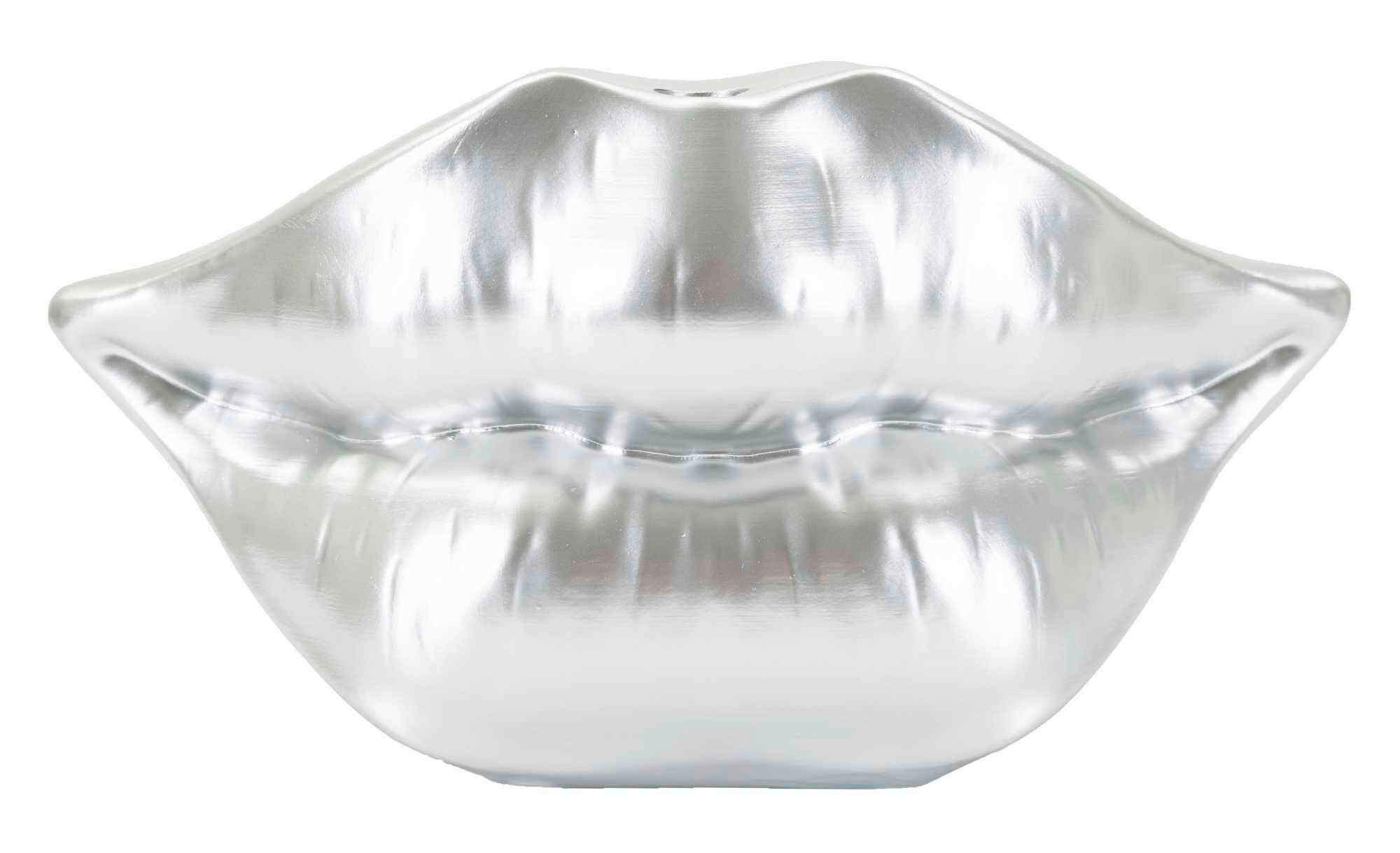Vase Mouth Lip Silver  - Silberfarben, Basics, Kunststoff (23/12/8cm)