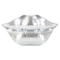 Vase Mouth Lip Silver  - Silberfarben, Basics, Kunststoff (23/12/8cm)