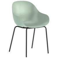 ARMLEHNSTUHL  in matt  - Schwarz/Mintgrün, Design, Kunststoff/Metall (53/83/50cm) - Connubia 