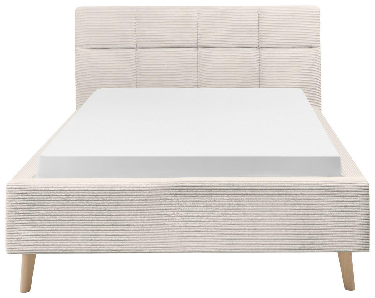 POLSTERBETT 140/200 cm,  in Beige,  - Eichefarben/Beige, KONVENTIONELL, Holz/Textil (140/200cm) - SetOne by Musterring