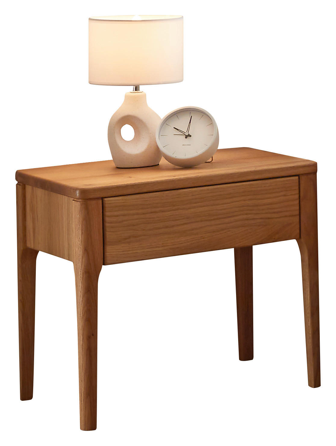 NACHTSCHRANK 45,5/43/33,5 cm Wildeiche massiv  - Wildeiche, KONVENTIONELL, Holz (45,5/43/33,5cm) - Linea Natura