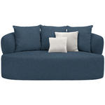 2-SITZER-SOFA in Plüsch Dunkelblau  - Creme/Schwarz, MODERN, Kunststoff/Textil (177/86/105cm) - Hom`in
