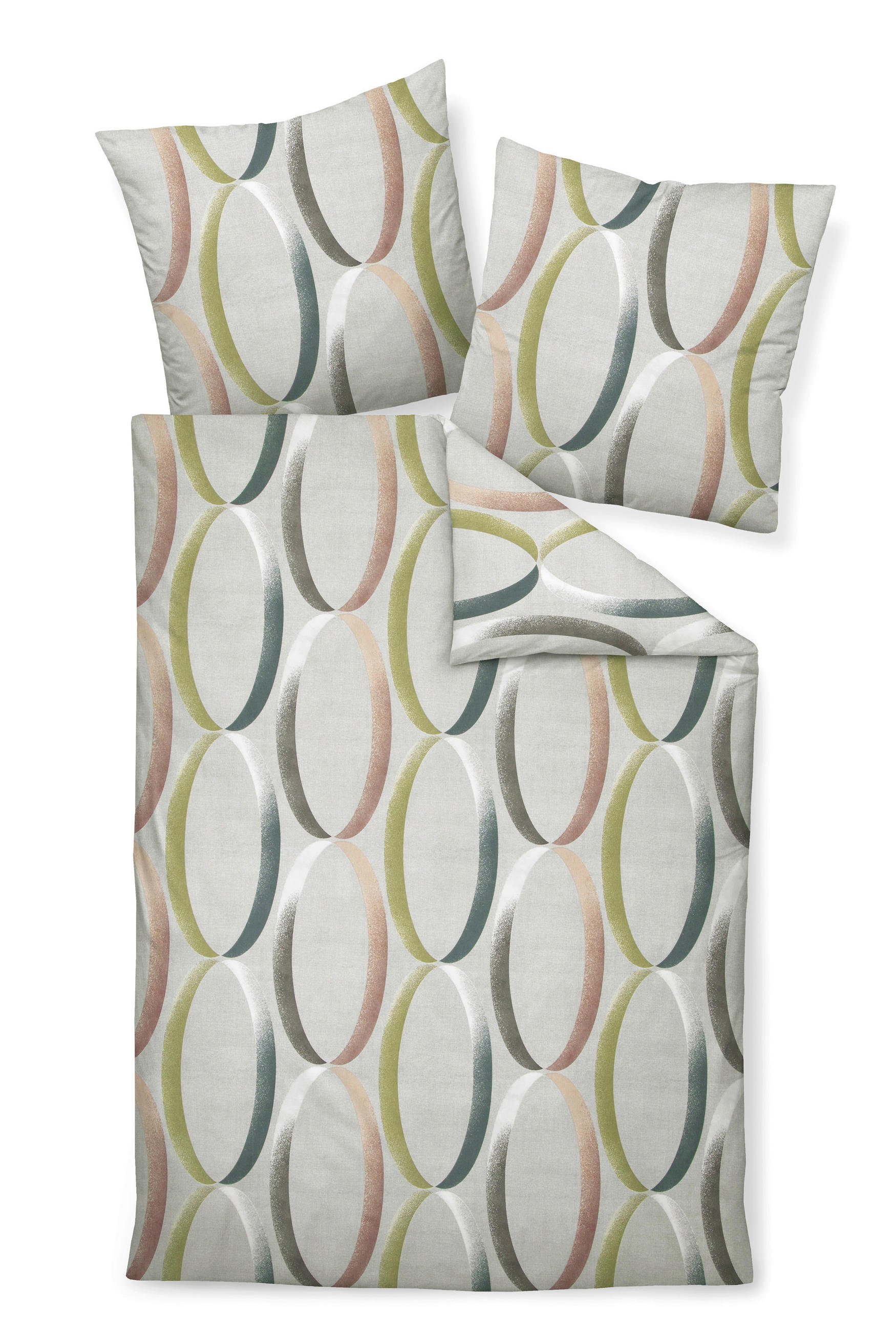 BETTWÄSCHE DAVOS Biber 135/200 cm  - Beige/Orange, Basics, Textil (135/200cm) - Janine