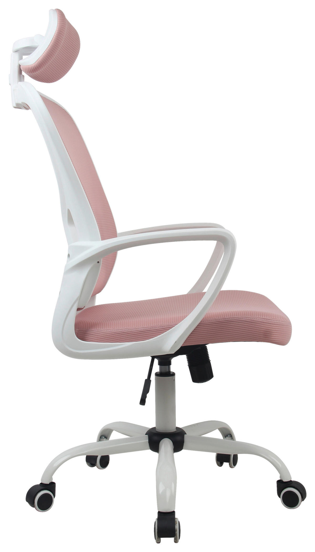CHAISE PIVOTANTE  in Netzbespannung Pink  - rose vif/blanc, Modern, métal/matière synthétique (60/118/65cm) - MID.YOU