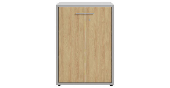 KOMMODE Texas  in 78,1/110/40 cm  - Hellgrau/Alufarben, MODERN, Holzwerkstoff/Kunststoff (78,1/110/40cm) - Novel