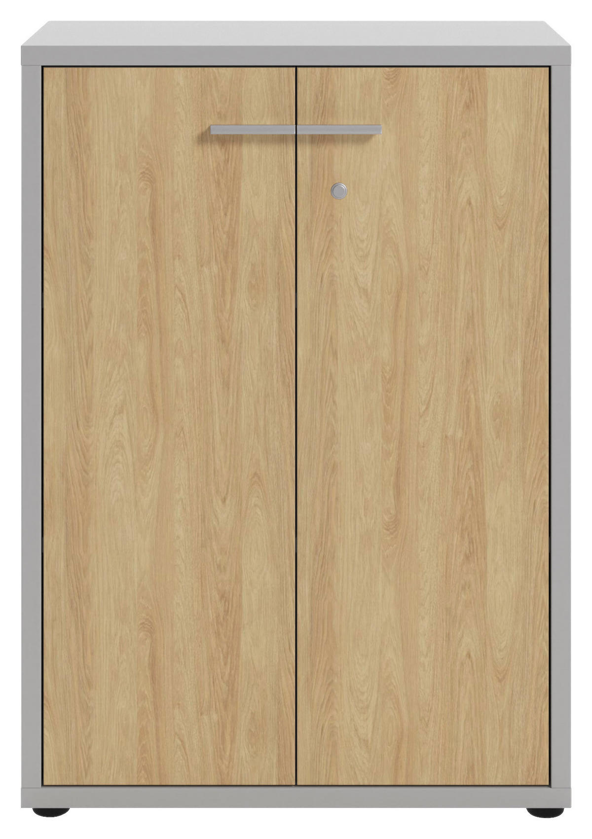 KOMMODE Texas  in 78,1/110/40 cm  - Hellgrau/Alufarben, MODERN, Holzwerkstoff/Kunststoff (78,1/110/40cm)