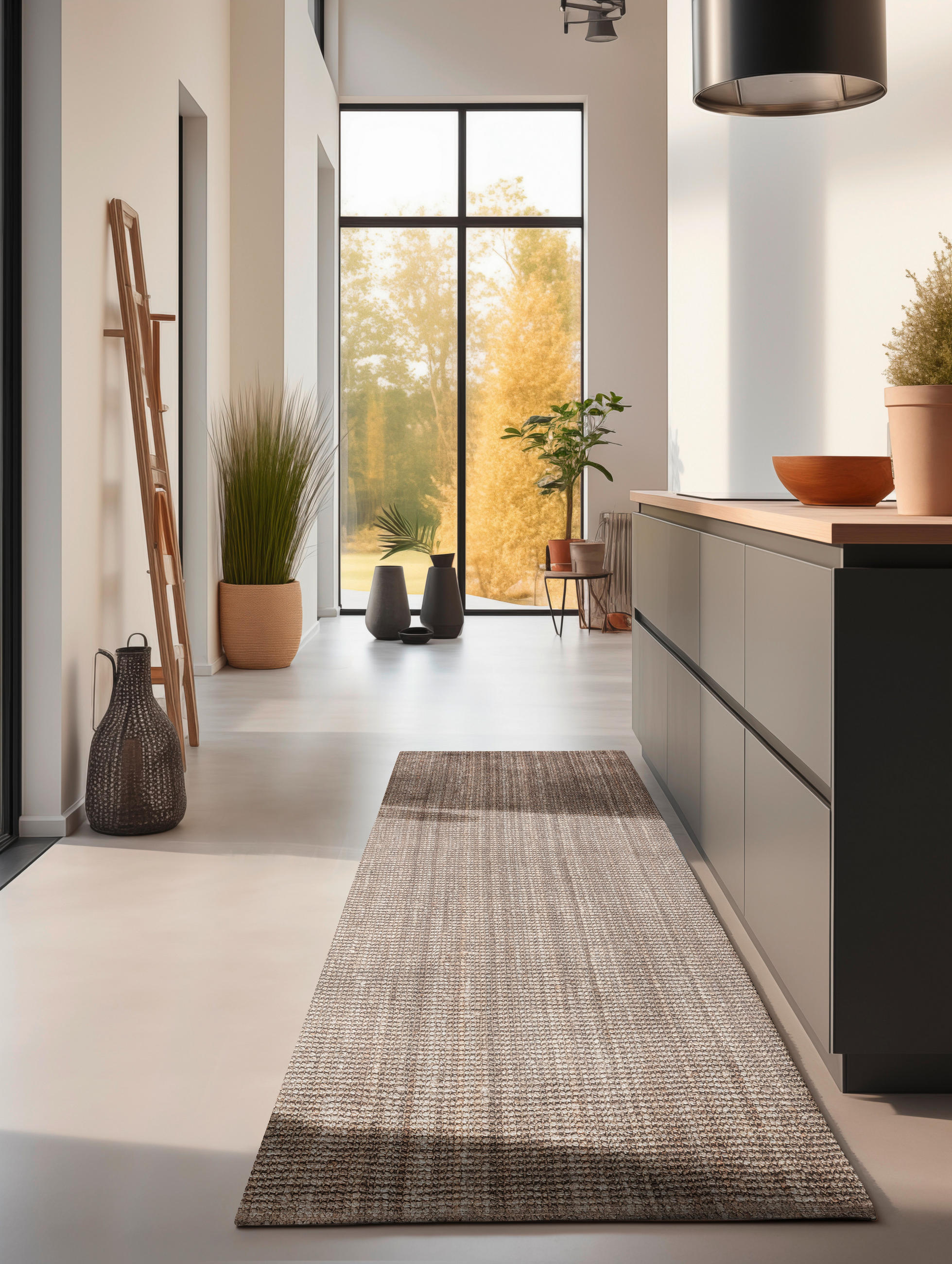 LÄUFER 80/200 cm Bouclé  - Greige, Basics, Textil (80/200cm) - Linea Natura
