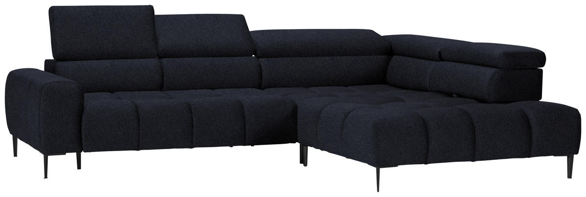 Freisteller von Welnova ECKSOFA Schwarz Webstoff.