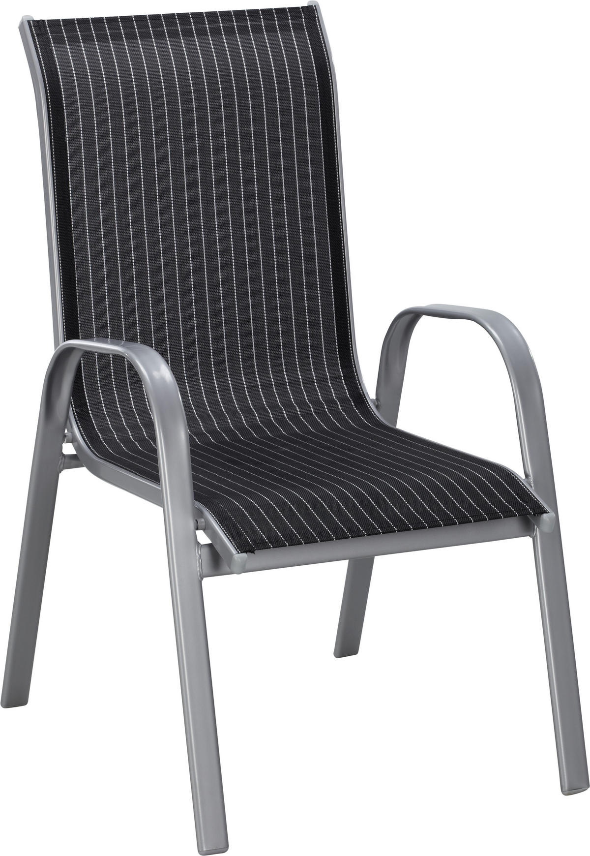 STOLICA SLOŽIVA  crna, srebrne boje, bijela  metal, tekstil      - bijela/srebrne boje, Basics, metal/tekstil (55/96/76cm) - Ambia Garden