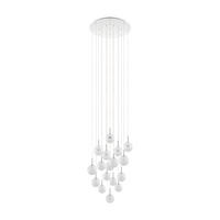 KRISTALL-HÄNGELEUCHTE 78/320 cm   - Klar/Weiß, Basics, Glas (78/320cm) - Eglo