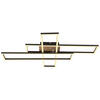 LED-DECKENLEUCHTE 80/60/10 cm   - Chromfarben/Dunkelbraun, Design, Holzwerkstoff/Kunststoff (80/60/10cm) - Globo
