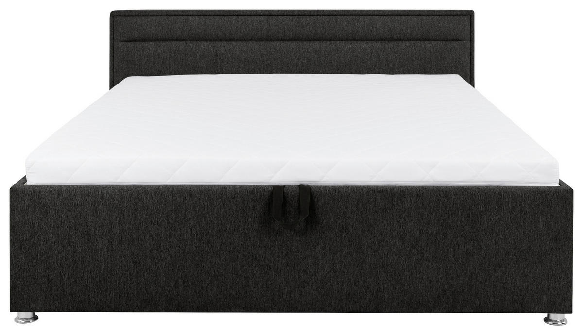 POLSTERBETT Lattenrost, Bettkasten Anthrazit 160/200 cm  - Anthrazit, MODERN, Holz/Kunststoff (160/200cm) - MID.YOU