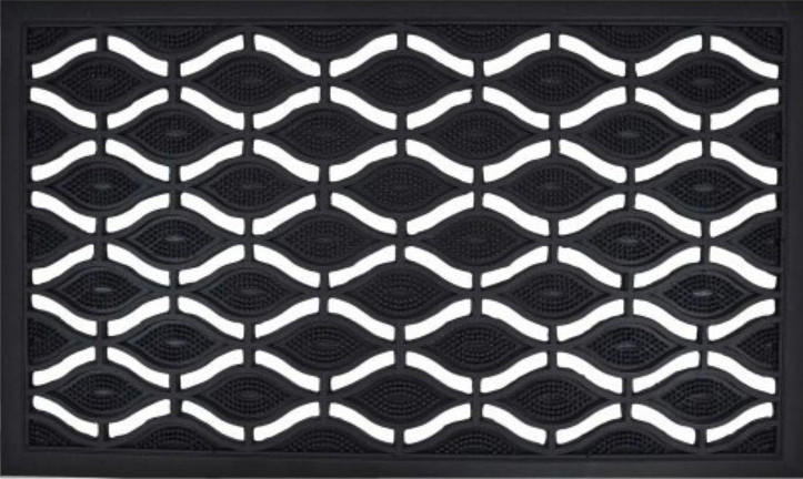 LÁBTÖRLŐ 45/75 cm  - fekete/fehér, Basics, műanyag (45/75cm)