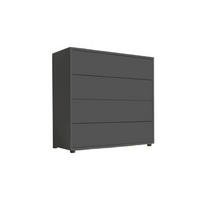 KOMODA, antracitová, 79/73/33 cm - černá/antracitová, Moderní, kompozitní dřevo/plast (79/73/33cm) - MID.YOU