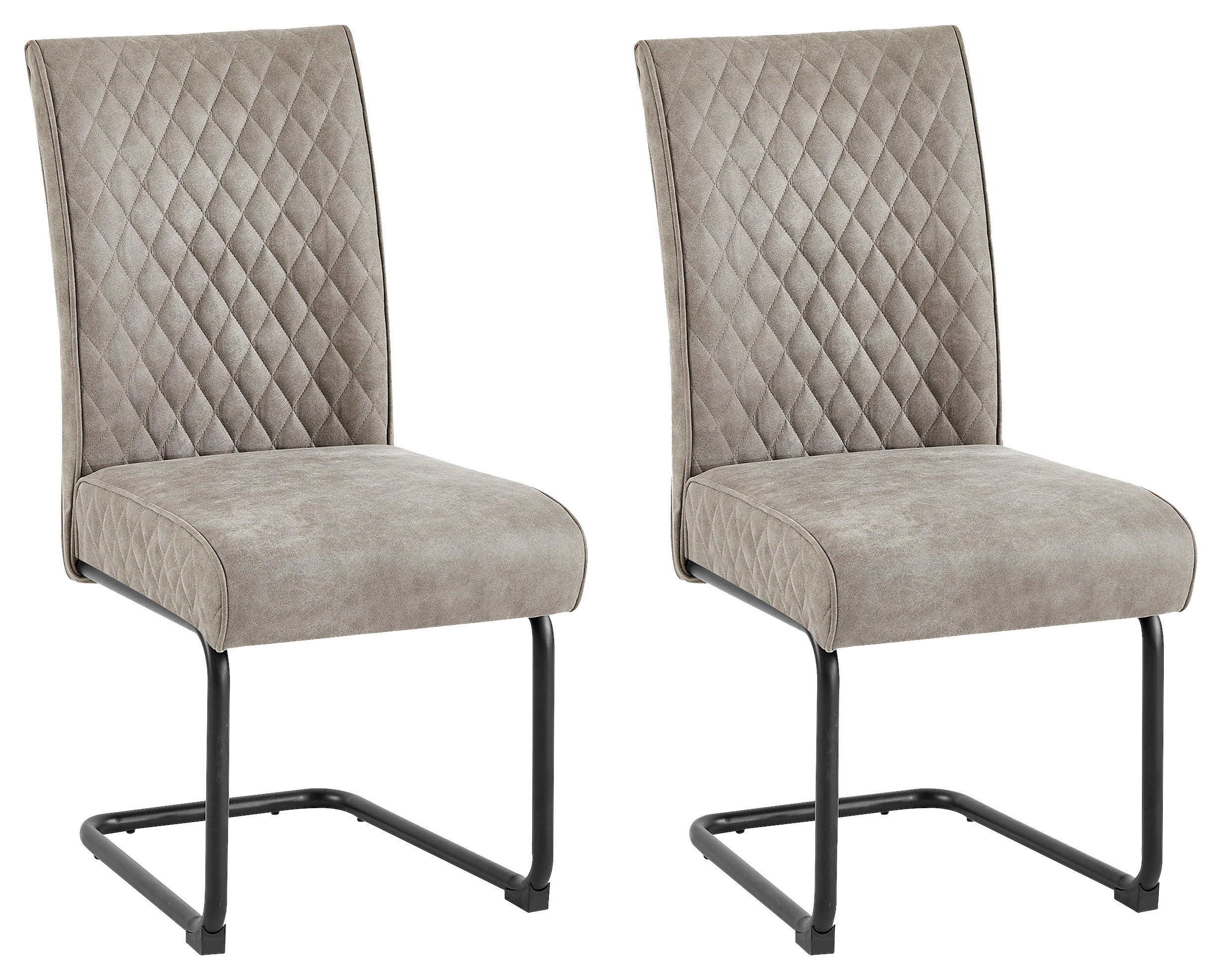 Mid.you Schwingstuhl-Set Schwarz, Taupe 45x95x60 cm