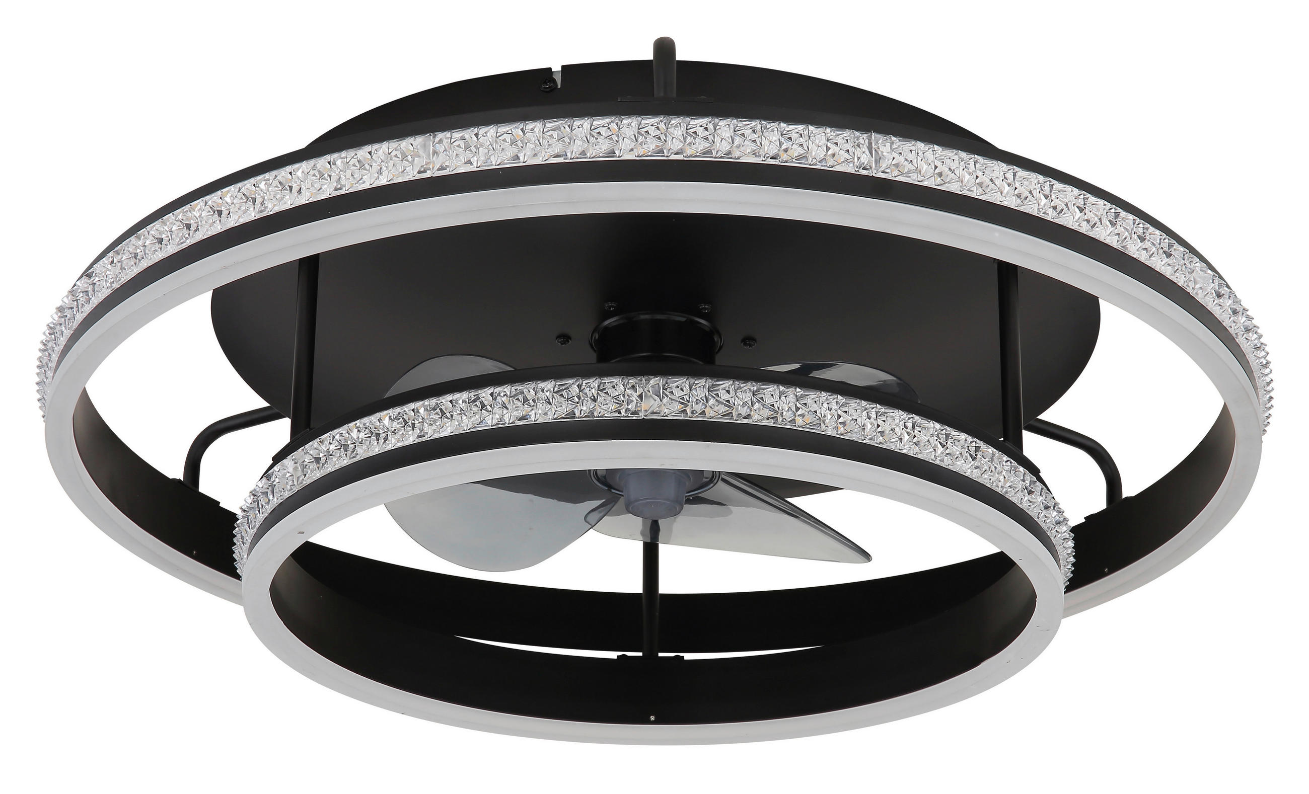 STROPNÍ VENTILÁTOR, 60/20 cm  - šedá/bílá, Design, kov/plast (60/20cm) - Globo