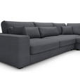 ECKSOFA in Cord Graphitfarben  - Schwarz/Graphitfarben, KONVENTIONELL, Kunststoff/Textil (314/250cm) - Carryhome