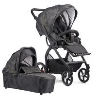 KINDERWAGENSET  FX4 Classic   - Schwarz, Basics, Textil/Metall (57/129/100cm) - Gesslein