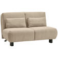 SCHLAFSOFA Flachgewebe Beige  - Beige/Schwarz, KONVENTIONELL, Textil/Metall (150/85/100cm) - Carryhome