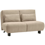 SCHLAFSOFA Flachgewebe Beige  - Beige/Schwarz, KONVENTIONELL, Textil/Metall (150/85/100cm) - Carryhome