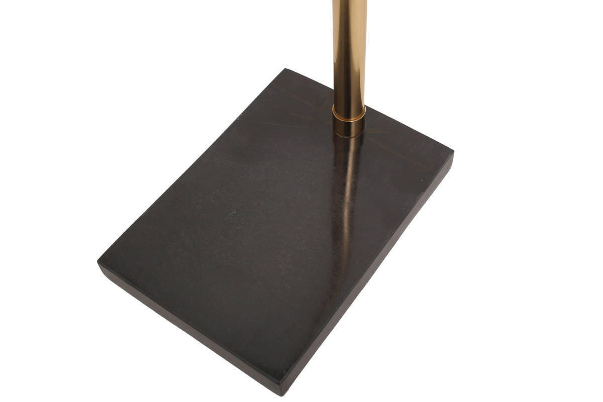 STEHLEUCHTE - Goldfarben/Braun, Trend, Kunststoff/Stein (58/138/18cm) - Kayoom