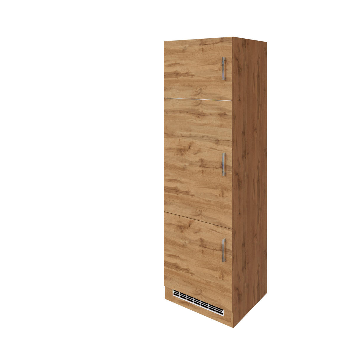 SKÅP FÖR VITVAROR 60/200/60 cm  i ekfärgad  - kromfärg/ekfärgad, Modern, metall/trämaterial (60/200/60cm) - Held