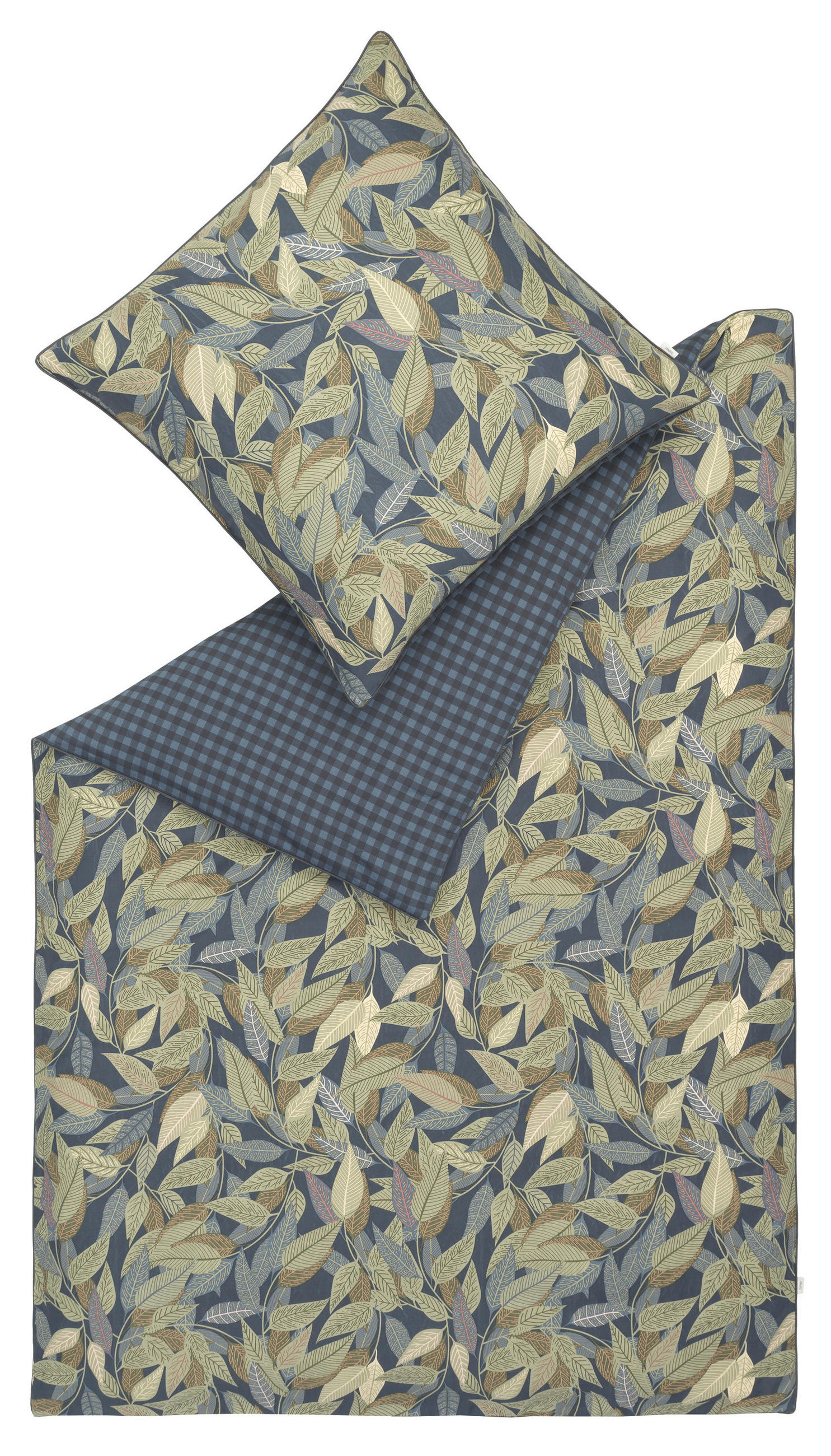 WENDEBETTWÄSCHE E-Macy Satin  - Blau/Braun, Basics, Textil (155/220cm) - Esprit