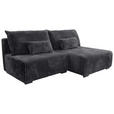 ECKSOFA Schwarz Cord  - Schwarz, MODERN, Holz/Textil (210/145cm) - Carryhome