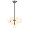 HÄNGLAMPA 56/120 cm  - nickelfärgad, Design, metall/glas (56/120cm) - Globo