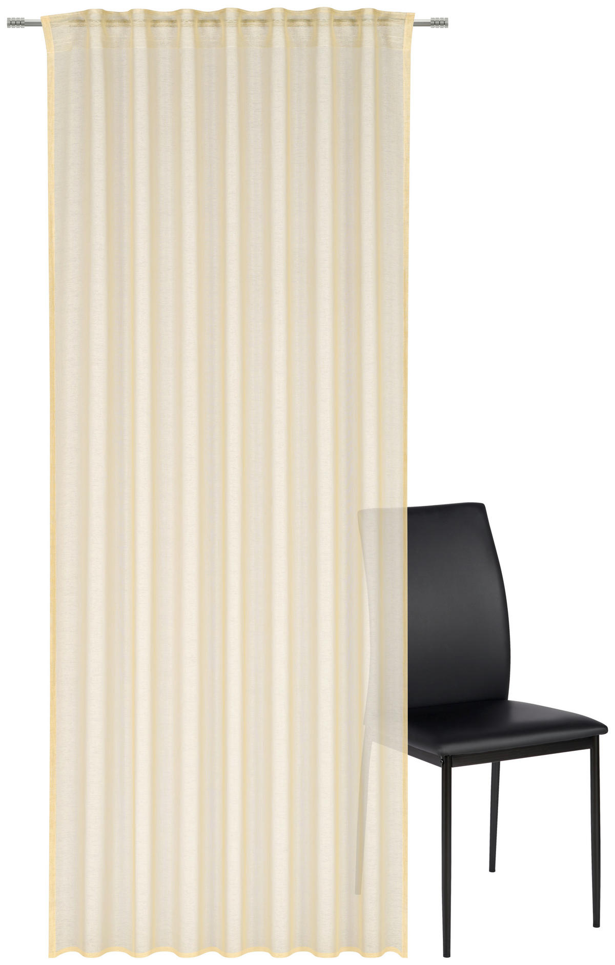FERTIGVORHANG transparent  - Gelb, Basics, Textil (140/245cm) - Esposa