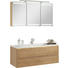 BADEZIMMER - Eichefarben/Weiß, Design, Glas/Holzwerkstoff (120cm) BADEZIMMER - Eichefarben/Weiß, Design, Glas/Holzwerkstoff (120cm)