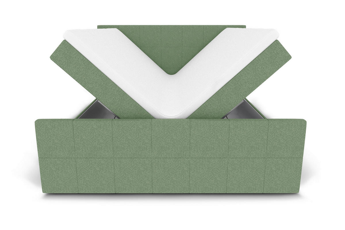 BOXBETT 180/200 cm  in Grün  - Grün, KONVENTIONELL, Kunststoff/Textil (180/200cm) - Boxxx