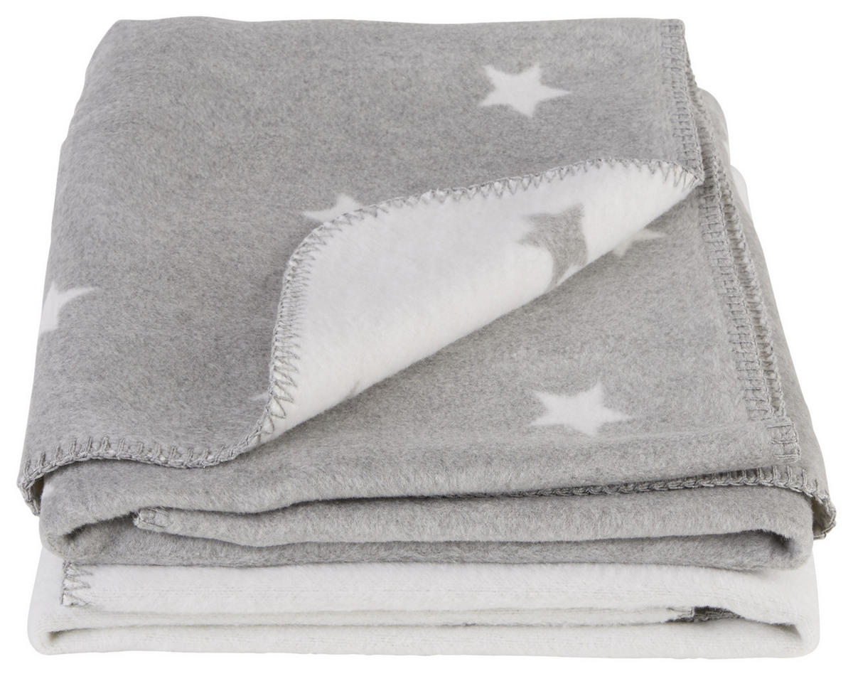 SCHMUSEDECKE Wolken  75/100 cm  - Hellgrau/Weiß, Trend, Textil (75/100cm) - Patinio